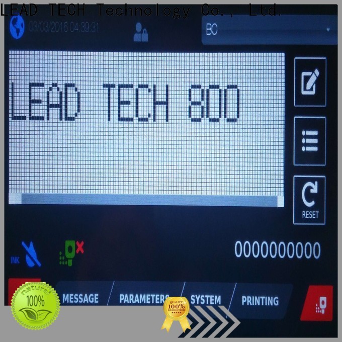 Leadtech Coding batch coding machine for pouch company for building materials printing