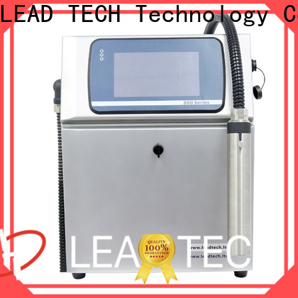 Leadtech Coding Latest mrp batch coding machine factory for tobacco industry printing