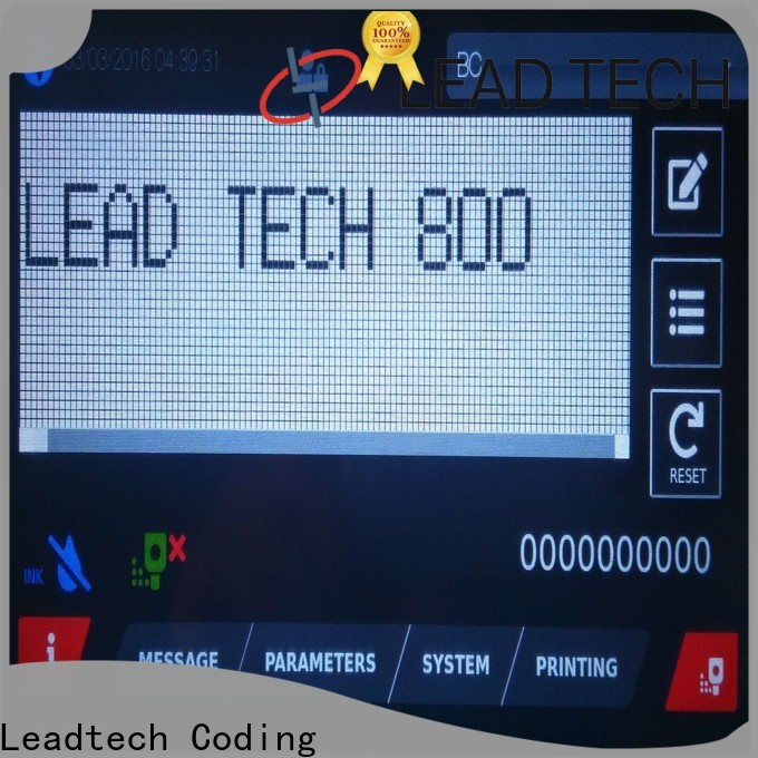 Leadtech Coding date printing machine on plastic bag factory for food industry printing